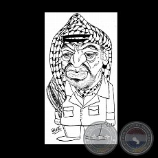 LÍDER PALESTINO ARAFAT - Caricatura de Fiorello Botti - Año 2008